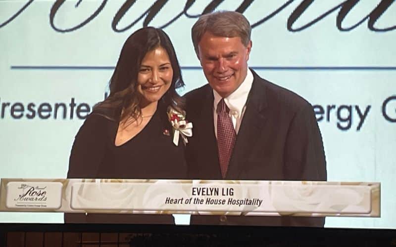 Evelyn presented with nomination award by Mayor Joe Hogsett