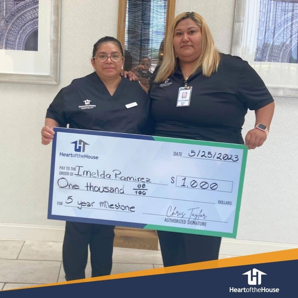 Hospitality Associate Milestone Awards - Heart of the House Hospitality