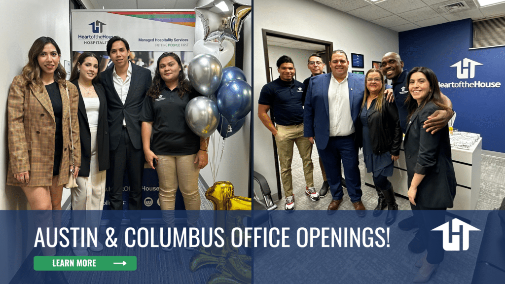 Heart of the House Columbus and Austin teams at hospitality staffing office opening