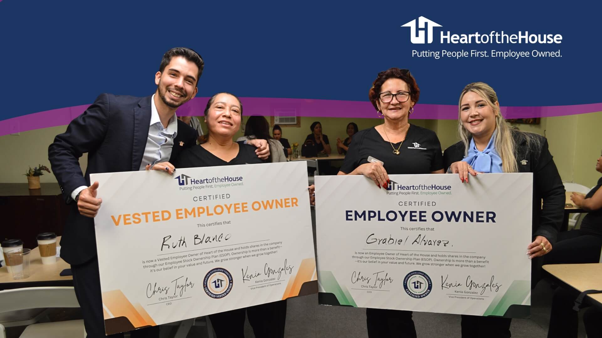 Hospitality Employee Owners Receiving ESOP Recognition